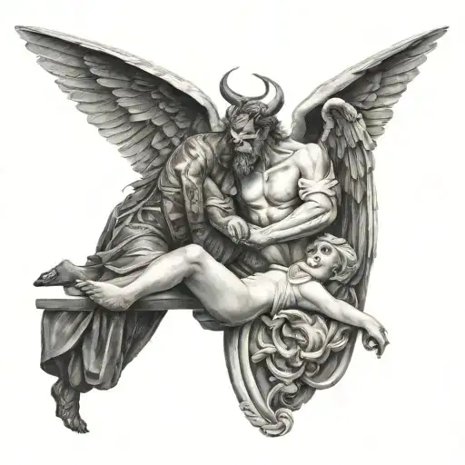 Angel And Devil Playing