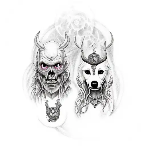 A Realistic Portrait Of Brayden And Zoey Surrounded By Magical Elements From Dungeons And Dragons