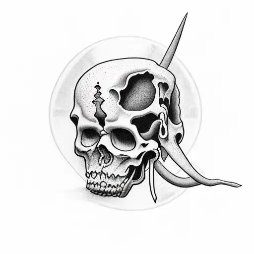 Grim Reaper Holding Hourglass