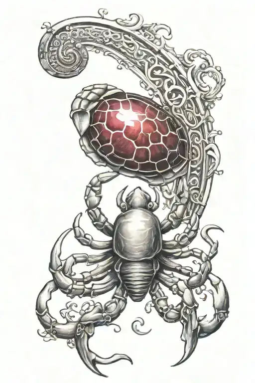 Cancer Zodiac Sign And Ruby Stone