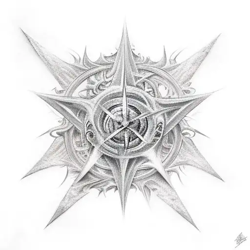 Chaos Star In Hans Rudolf Giger Style