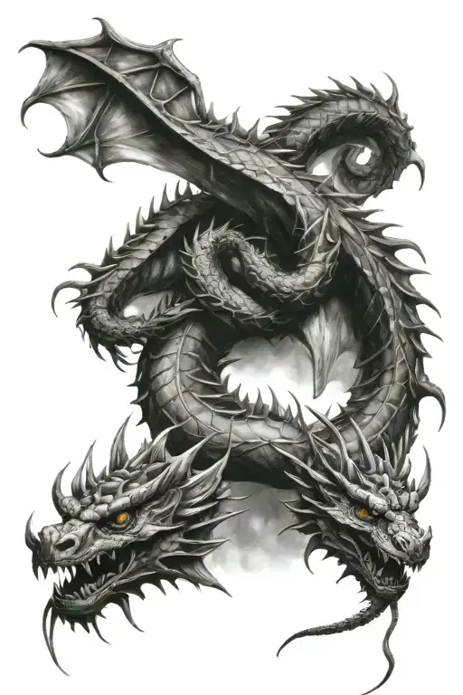 Dragon And Scorpion Tattoo Design