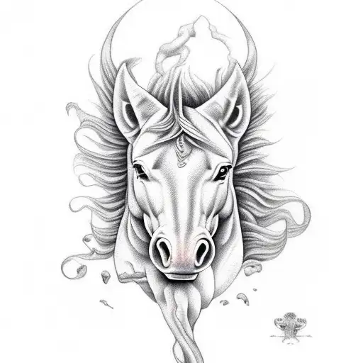 Dark Horse With A Rider