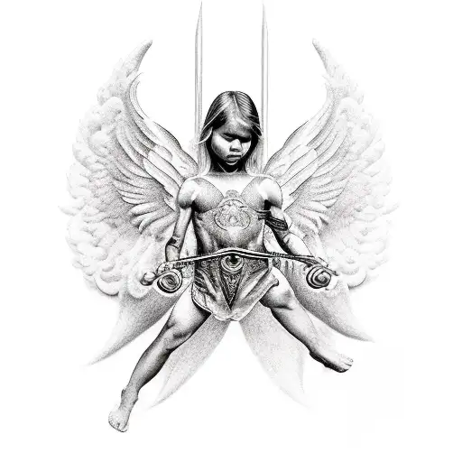 Christian Muscular Fight Angel