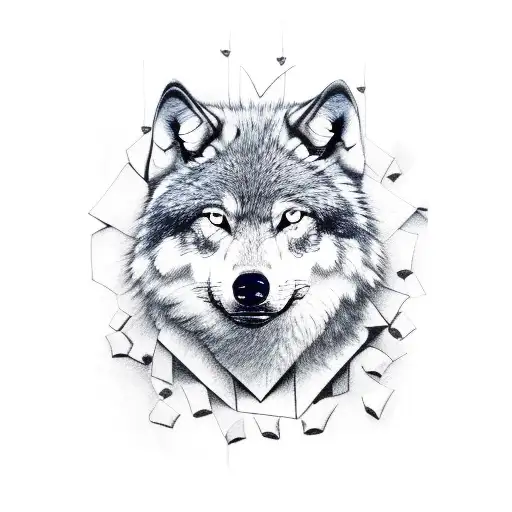 Sad Wolf With Hope Of Love