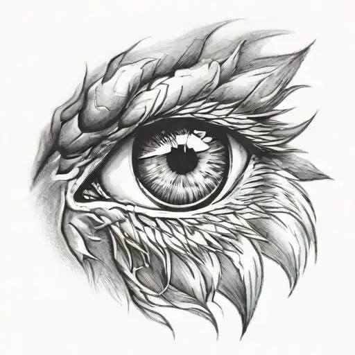 Lion Eye Charcoal Tattoo Work