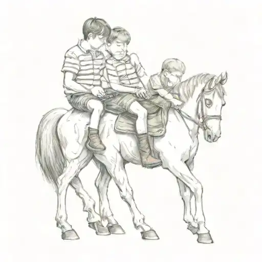 Three Boys And A Stuffed Horse