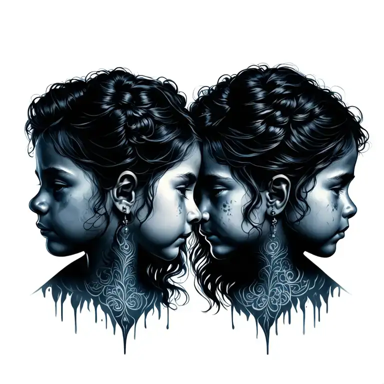 Mother And Male Children And