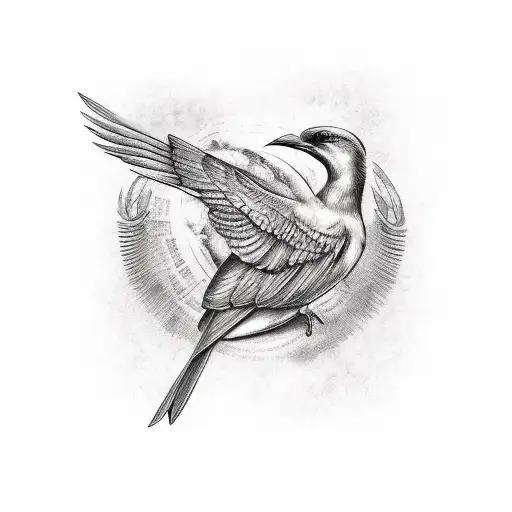 Roman Numerals With Birds And Quote On The Fore Arm