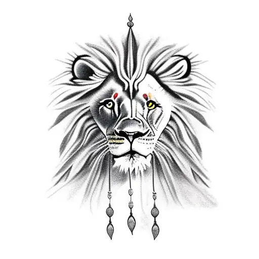 Lion And Indian Girl