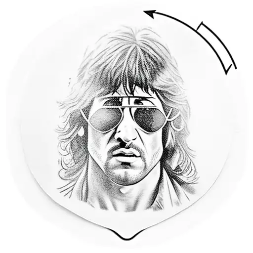 John Rambo With Circle Glasses