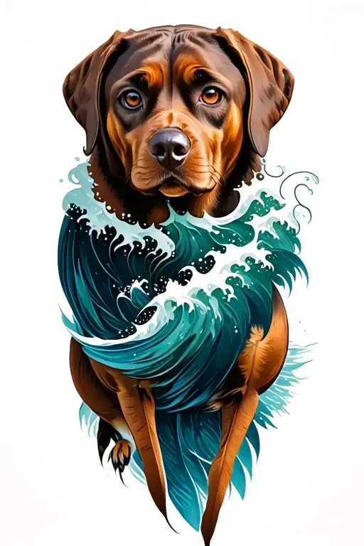 Rhodesian Ridgeback Ocean Waves Owlfeathers