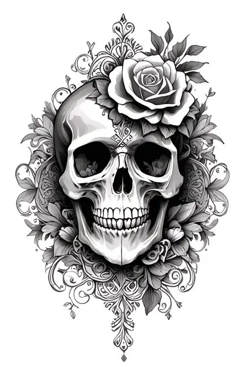 Skull And Gothic Ornament