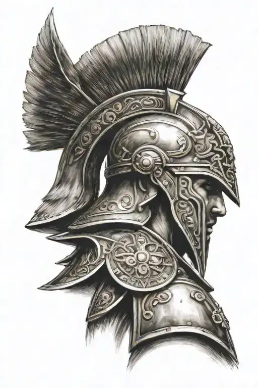 Espartan Warrior With Helmet