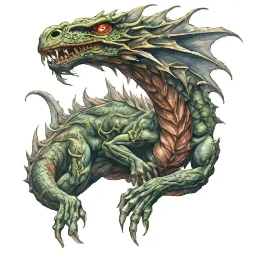 Zombie Dragon Breathing Fire