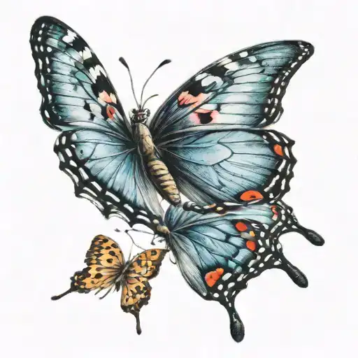 7 Butterfly Flying With Different Point Of View