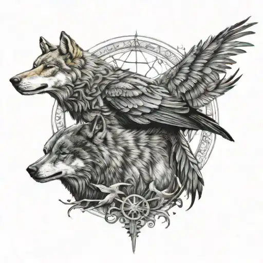 Wolf And Raven