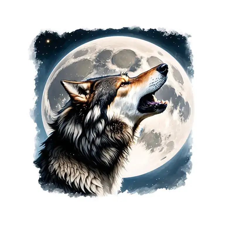 Wolf Howling At The Moon
