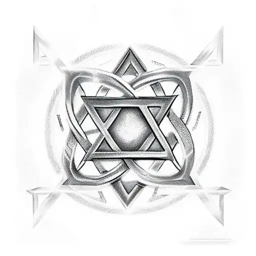 Star Of David Consisting Of Complete Iron Swords With The Handle