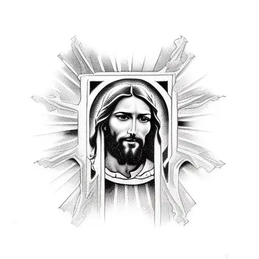 Stained Glass Window Depicting Jesus