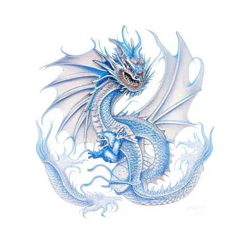 Blue Eyed Dlasian Dragon