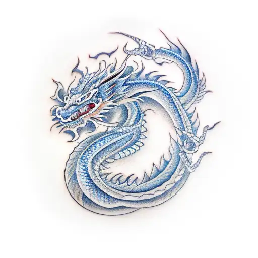 Blue Eyed Asian Dragon