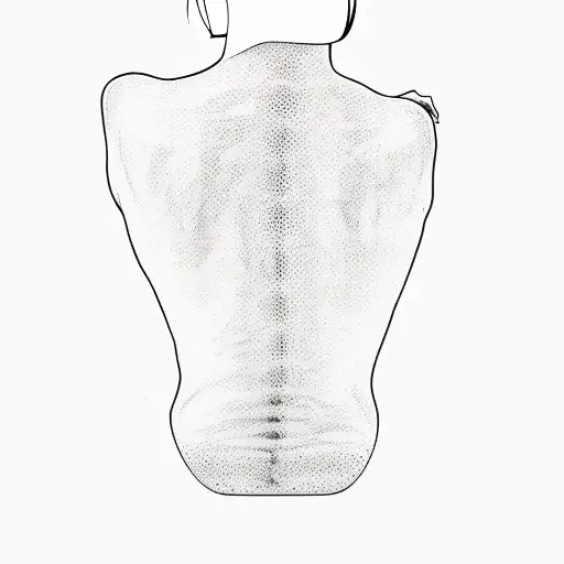 The Back Of A Woman With A Rose