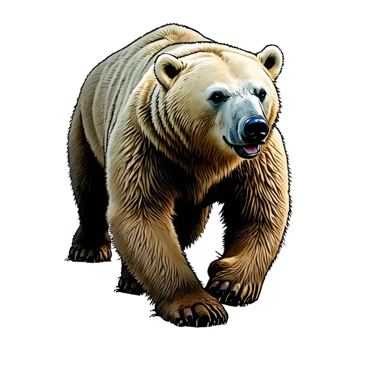 Simple Polar Bear Walking