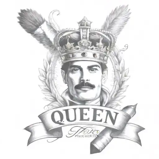 Queen Logo Rock Band Tattoo Music Notes Freddie Mercury