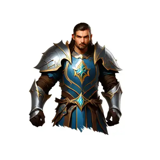 World Of Warcraft Male Paladin Wearing Paladin Tier 2 Set