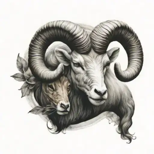 Aries Zodiac Sign Intertwined
