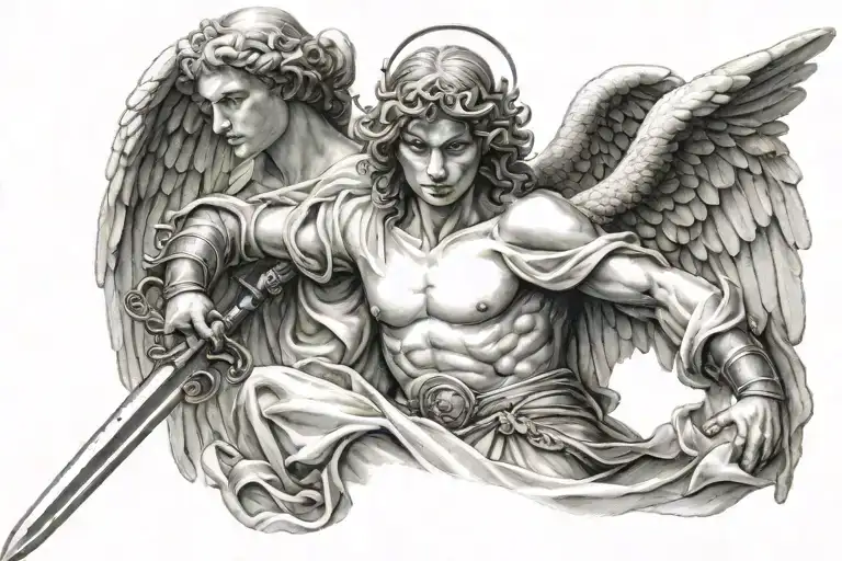 Angel Holding A Sword