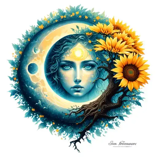 Sun Moon Destiny Tree Sunflowe