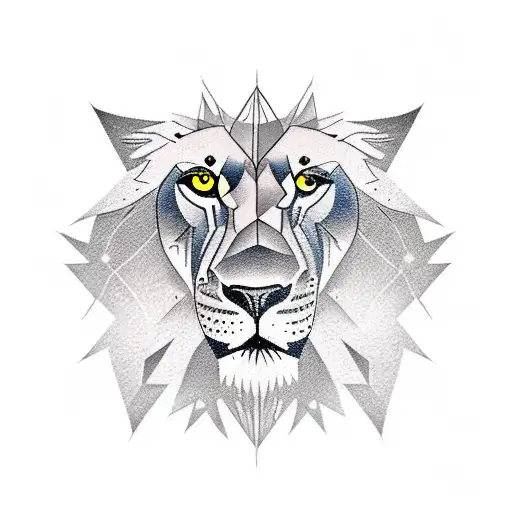 North Star And Male Lion Face