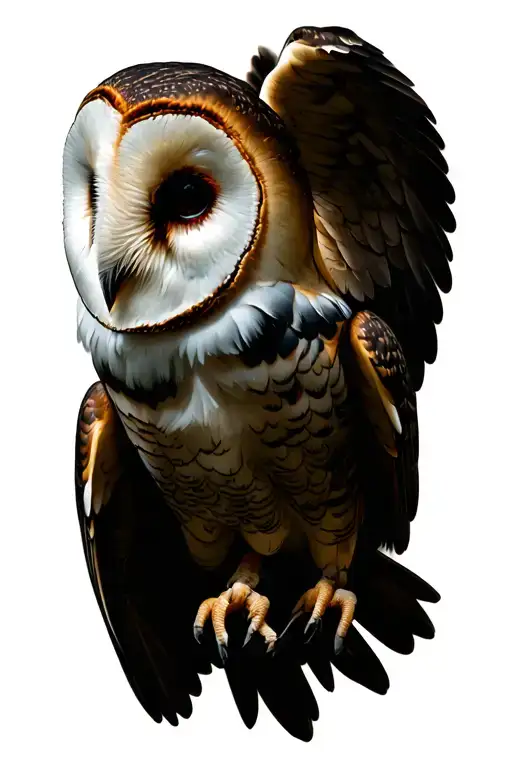 Barn Owl Wings Spread