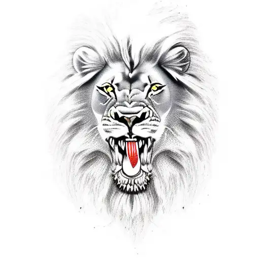 Lion With Sword In Mouth