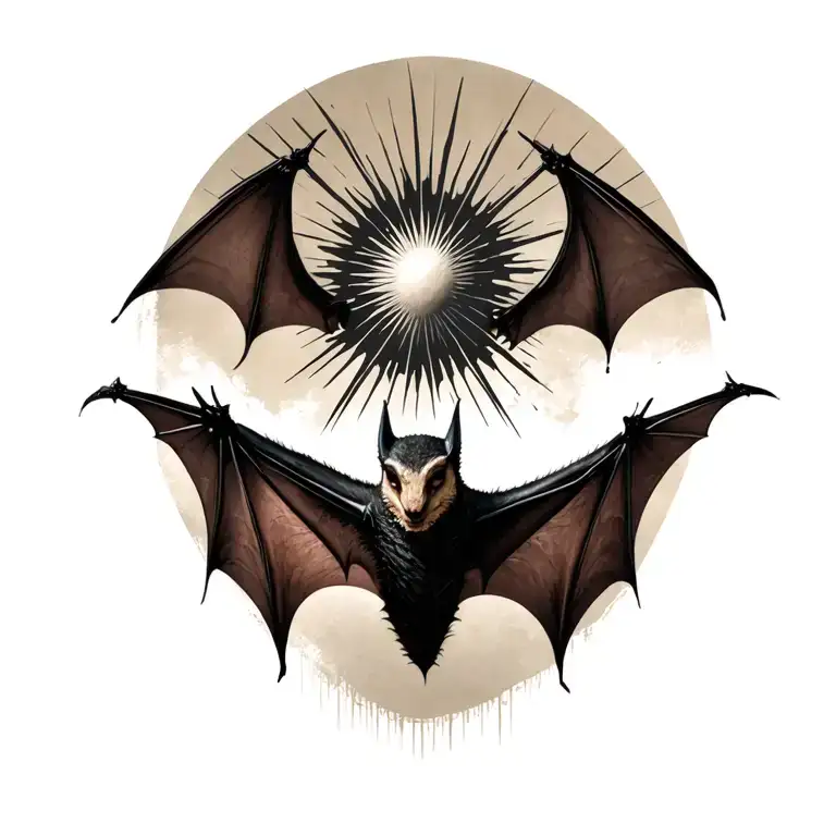 Sunrays Having Mrf Bat In The Centre