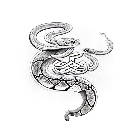 Snake With Occult Symbol