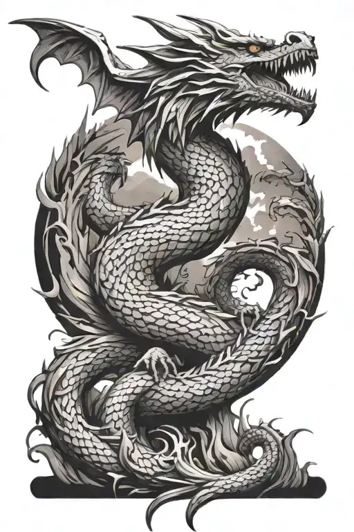 Dragon Coming Out Of Your Land With A Phoenix Representing Rebirth All Found On The Entire Right Arm