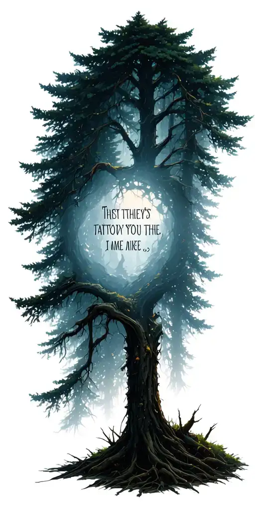 Dark Forest Scene With A Hidden Message