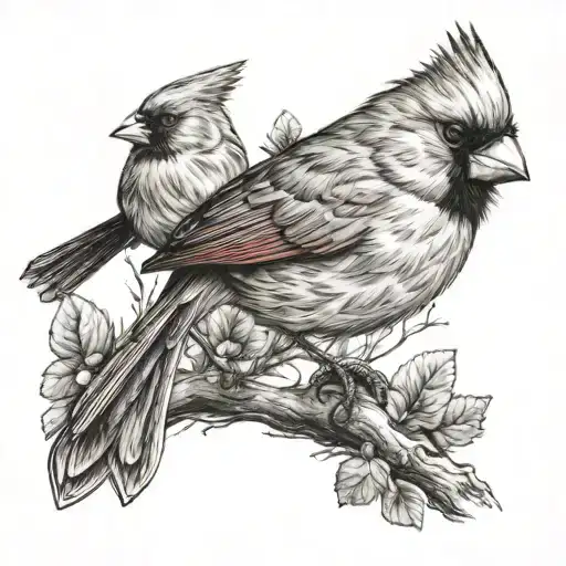 Cardinal On A Branch