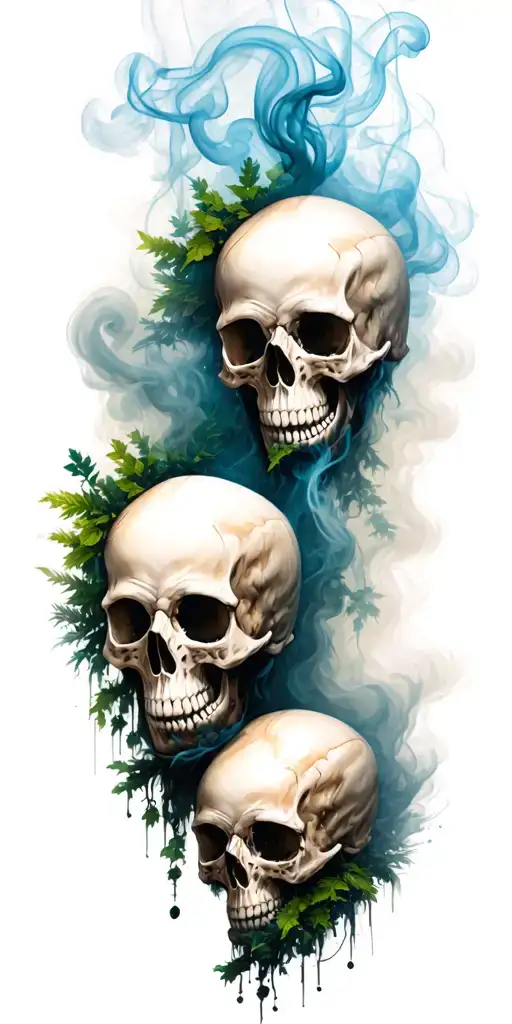 Smoke Skulls Forest Scene