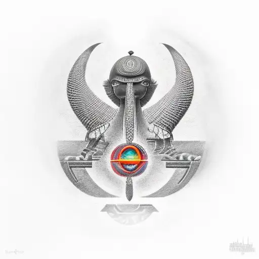 Ankh With Kosmo In Heiroglyphics Vertically Underneath