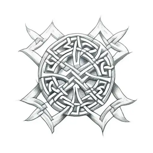 A Realistic Depiction Of A Celtic Knot Made Of Shamrocks