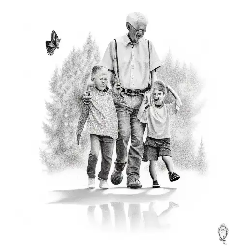 Kids With Grandparents Leading Them Through Life
