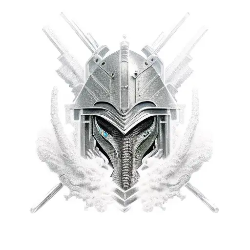 Bionical Cyber Knight In The Black Hood