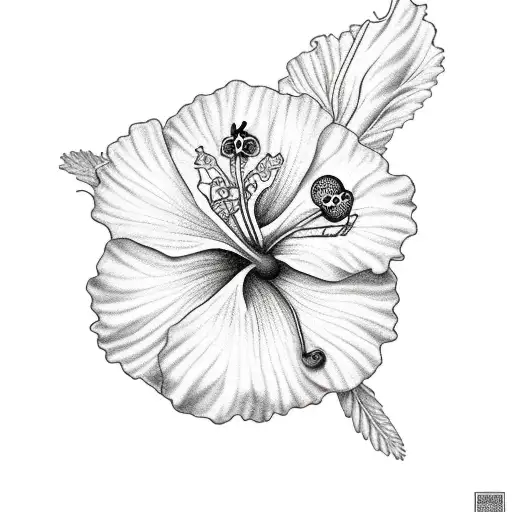 Hibiscus With Ladybug