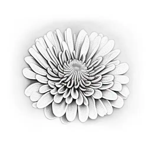 Black And White Chrysanthemum