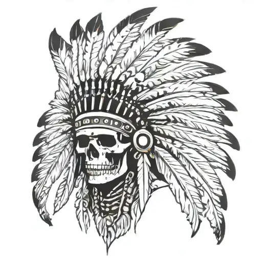 Skull Indian Chief Headdress