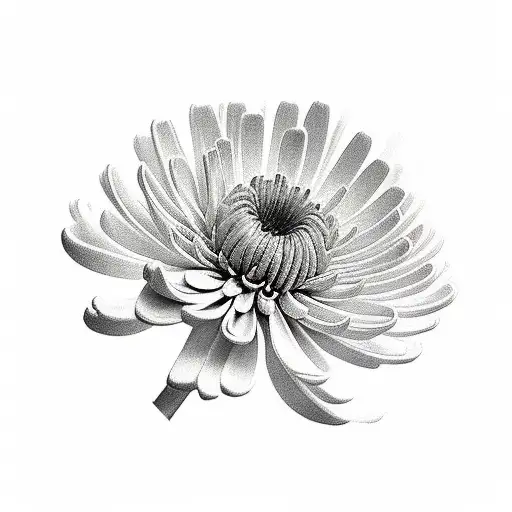 Black And Grey Chrysanthemum